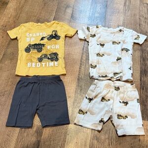 Kids Construction Pajama Set - Yellow and Gray-size 24 months